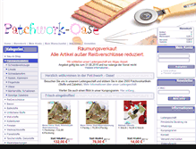 Tablet Screenshot of patchwork-oase.de